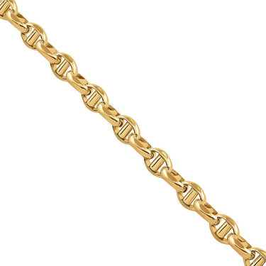 10K Yellow Gold Concave Anchor Link Chain 5 mm